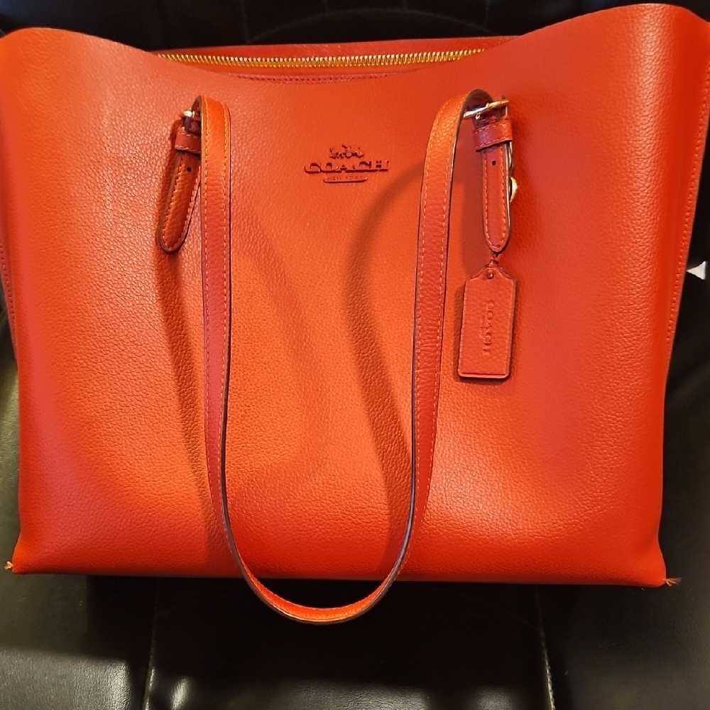 Coach  Red Leather Tote